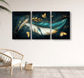 Modern Canvas Wall Art - Set of 3 (8x11) Aesthetic Home Decoration Frame